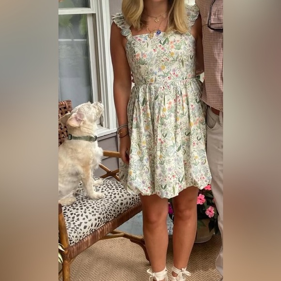 Floral Ruffle Strap mini Dress - Picture 5 of 6